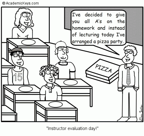 Cartoon #12, Instructor evaluation day!