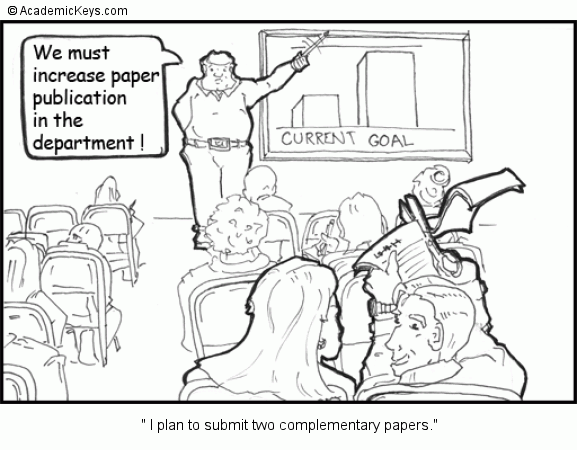 Cartoon #49,  I plan to submit two complementary papers.