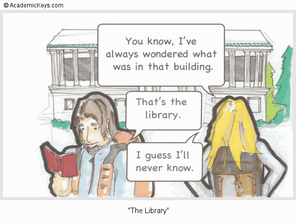 Cartoon #70, The Library